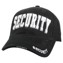 ROTHCO čepice DELUXE SECURITY "bílý nápis" baseball ČERNÁ