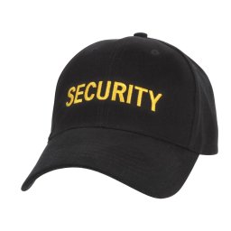 ROTHCO čepice baseball žlutý nápis "SECURITY" ČERNÁ