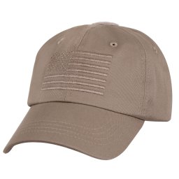 ROTHCO čepice baseball TACTICAL OPERATOR vlajka US KHAKI