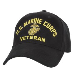 ROTHCO čepice U.S. MARINE CORPS VETERAN baseball ČERNÁ