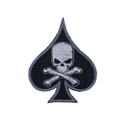 NAVYS nášivka DEATH SPADE ČERNÁ