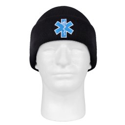 ROTHCO čepice pletená STAR OF LIFE "EMS" ČERNÁ