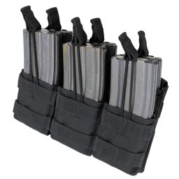CONDOR OUTDOOR sumka MOLLE trojitá na zásob. 6xM16 otevřená ČERNÁ
