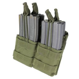 CONDOR OUTDOOR sumka MOLLE dvojitá na zásobníky 4xM4 otevřená ZELENÁ