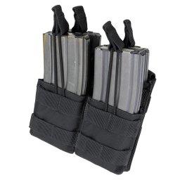 CONDOR OUTDOOR sumka MOLLE dvojitá na zásobníky 4xM4 otevřená ČERNÁ