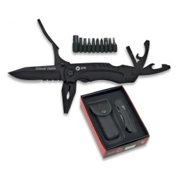 K25 nůž nářaďový TACTICA TOOLS se sadou bitů ČERNÝ