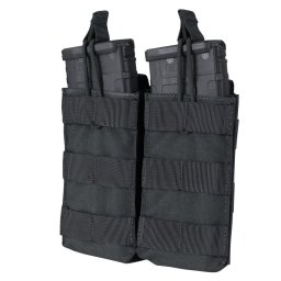 CONDOR OUTDOOR sumka MOLLE dvojitá na zásobníky 2xM4 otevřená ČERNÁ