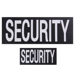 ROTHCO nášivka SECURITY 2 ks ČERNÁ s bílým potiskem VELCRO