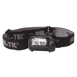MIL-TEC svítilna čelová LED 4 barvy BÍLÁ / ZELENÁ / ČERVENÁ / MODRÁ - ČERNÁ