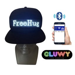 Programovatelnou LED kšiltovka přes app v mobilu