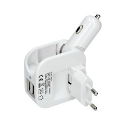 Univerzální USB adaptér do auta i do sítě 5V 2400mA + 2xUSB