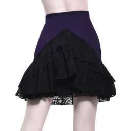 sukně dámská KILLSTAR - Adoria Bustle - PLUM - KSRA001668