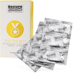 SECURA KONDOME - TEST THE BEST - 12 KUSŮ ZKUŠEBNÍ SADA - 72287689