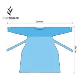 Jednorázová ochranná PE zástěra s rukávem, 10 ks