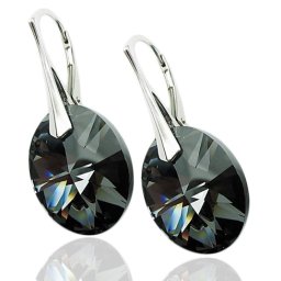 Lafira stříbrné náušnice Silver Night Oval 2960