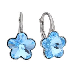 Lafira stříbrné náušnice modré Flowers 2963