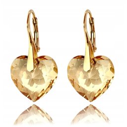 Lafira pozlacené náušnice srdce Gold 2975