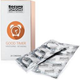 SECURA GOOD TIMER - KONDOM ODDALUJÍCÍ EJAKULACI S BENZOKAINEM , 24 KS - 79610512