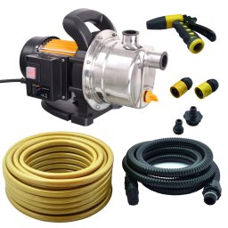Riwall REJP 1000 INOX SET zahradní proudové čerpadlo 1000 W s příslušenstvím REJP 1000 INOX SET
