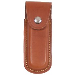 FOX Outdoor pouzdro na nůž zavírací kožené 13 cm HNĚDÉ