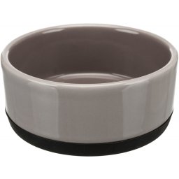 Keramická miska s gumovým spodním lemem 0,4 l/12 cm šedá