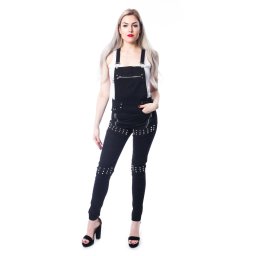 overal dámský (kalhoty) Vixxsin - VIA DUNGAREES - BLACK - POI876