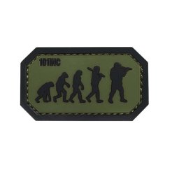 101INC nášivka AIRSOFT EVOLUTION velcro 3D PVC ZELENÁ
