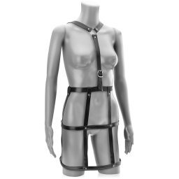 SCALA BDSM ŠATY POSTROJ KOŽENÝ ODVÁŽNÉ DÁMSKÉ PRÁDLO - 75201128