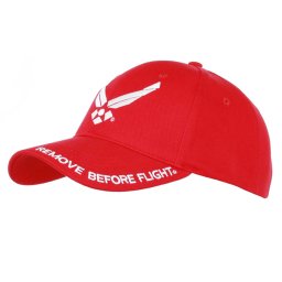 FOSTEX čepice baseball Remove Before Flight ČERVENÁ