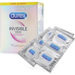 DUREX INVISIBLE EXTRA THIN - 24 KUSŮ - NEJTENČÍ KONDOMY PRO MAXIMÁLNÍ BLÍZKOST, SUPER NAVLHČENÉ - 76933486