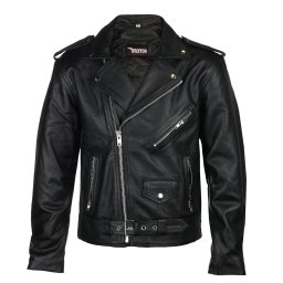 bunda kožená (křivák) - BRIXTON - BRIX001