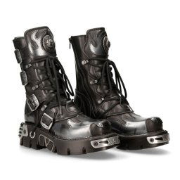 boty NEW ROCK - Flame Boots (591-S2) Black-Grey