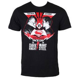 tričko pánské Batman vs. Superman - Face Off - Black - LEGEND - MEBVSSMTS008