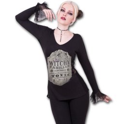 tričko dámské s dlouhým rukávem SPIRAL - Witchy Familiar - D065F450