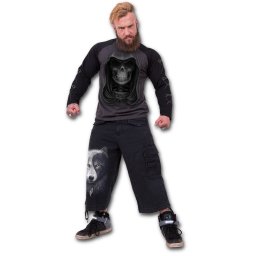kraťasy pánské 3/4 SPIRAL - Wolf Chi - Black - T118M705