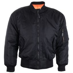 bunda pánská zimní OSX - MA 1 FLIGHT - TEXTILE (BLACK) - 1520F-BLK
