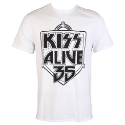 tričko pánské KISS - ALIVE 35 - WHITE - AMPLIFIED - av210K35