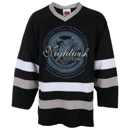 tričko pánské s dlouhým rukávem (dres) NIGHTWISH - OWL- LOGO 96 BLK/WHT - JSR - NTW117