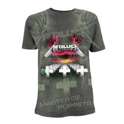 tričko pánské Metallica - Master Of Puppets - Charcoal - RTMTLTSCHMOP