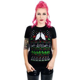 tričko dámské TOO FAST - GRAVE ROBBER ZOMBIE XMAS VS HALLOWEEN BABYDOLL CHRISTMAS - WTBD-T-GROB