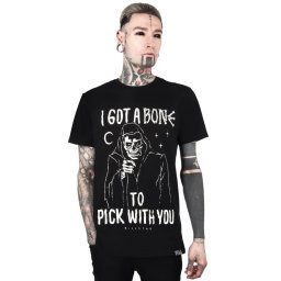tričko pánské KILLSTAR - PICK A BONE - BLACK - K-TSH-M-2955
