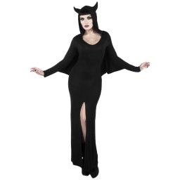 šaty dámské KILLSTAR - DRACUL MAXI - BLACK - K-DRS-F-2794