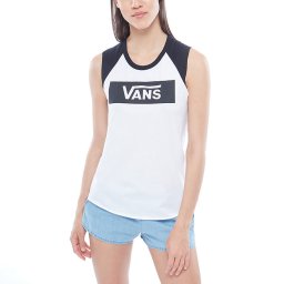 tílko dámské VANS - WM SURRENDERED White/Black - VA3IQ1YB2