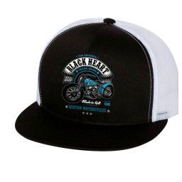 kšiltovka BLACK HEART - STYLE AND POWER - WHITE - BH180