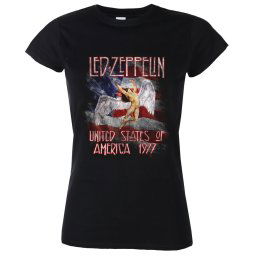 tričko dámské Led Zeppelin - Stars N Stripes - Black - RTLZEGSBSTA