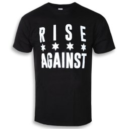 tričko pánské Rise Against - Chicago Flag White - Black - KINGS ROAD - 20099911