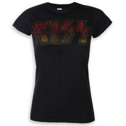 tričko dámské Kiss - Classic Logo - ROCK OFF - KISSTS01LB
