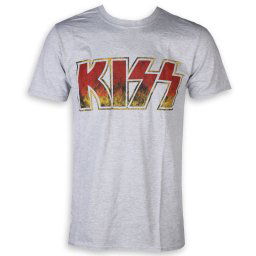 tričko pánské Kiss - Classic Logo - ROCK OFF - KISSTS01MG