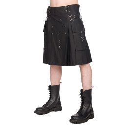 kilt pánský BLACK PISTOL - Denim - Black - B-2-12-001-00