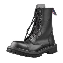boty STEADY´S - 10 dírkové - Vegan black - STE/10 /VEGAN_black